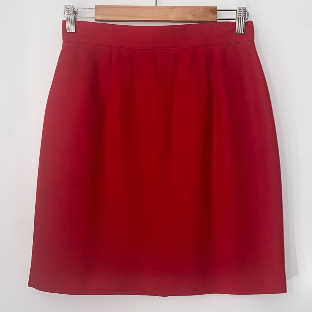 United Colors of Benetton vintage like new 1990s red wool blend skirt, size 44
